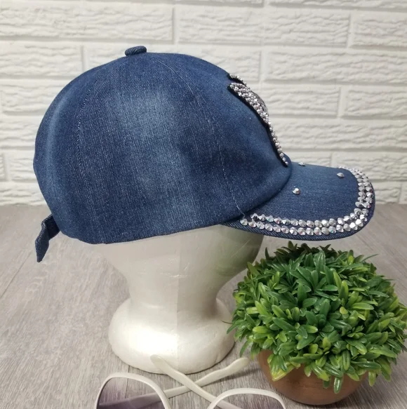 Butterfly Bling Demin Cap - Picture 5 of 10